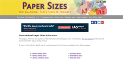 Desktop Screenshot of papersizes.org